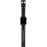 Bracelete Urban Armor Gear Apple Watch 42-44mm Couro Inox Preto