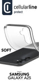 Capa Cellularline Samsung Galaxy A25 5G Soft Transparente