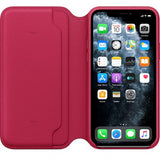 Capa Apple iPhone 11 Pro Folio em pele - Framboesa