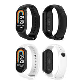 Pack Braceletes 4-OK para Pulseira de Atividade Xiaomi Mi Band 8 - 2 Unidades - Preta/ Branca