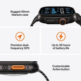 Apple Watch Ultra 2 GPS 49mm - Cellular - Titânio Preto | Bracelete Loop Alpine Verde Escuro - L
