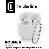 Capa Silicone Cellular Line Bounce para AirPods 4 - Branco