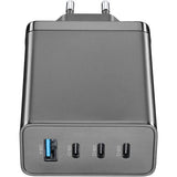 Carregador Cellularline Nano Gan 3x USB-C + 1x USB-A 100W Preto