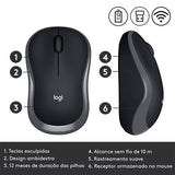 Logitech Rato Wireless M185 (Cinzento)