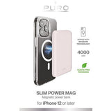 Powerbank com MagSafe Puro Slim PowerMag 4000mAh - Rosa