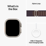 Apple Watch Ultra 2 GPS 49mm - Cellular - Titânio | Bracelete Loop Alpine - Índigo - M