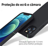 Capa + Película Protetora de Ecrã Icoveri para Apple iPhone 14 Pro Max - Preto