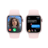 Apple Watch Series 9 GPS 41mm - Alumínio Rosa | Bracelete Desportiva Rosa Claro - M/L