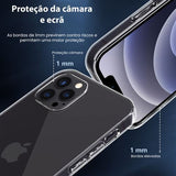 Glass Dúo: Película Ecrã Vidro Temperado + Capa Icoveri para Apple iPhone 14 Pro Max - Transparente