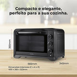 Mini-Forno Elétrico Elétrico Flama 1538FL | 45L | 2000W | Preto