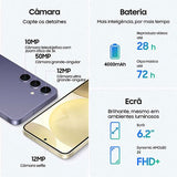 Samsung Galaxy S24 256GB - Amarelo Âmbar
