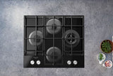 Placa a Gás Hotpoint HAGS 62F/BK | 59,6 cm | 4 Zonas | Preto