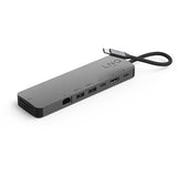 Adaptador HUB USB-C LINQ LQ48020 Pro Studio 9 em 1 - Slot M2 SSD | USB-C | USB | HDMI 4K | MicroSD | SD | Ethernet