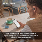 Auriculares Noise Cancelling True Wireless Bluetooth Sony WF-C710NW - Branco