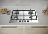 Placa a Gás Indesit THP 642 IX/I | 58 cm | 4 Zonas | Aço inoxidável