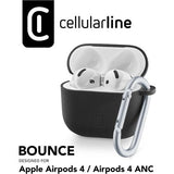 Capa Silicone Cellular Line Bounce para AirPods 4 - Preto