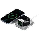 Carregador Wireless Puro Power Go 2 em 1 - Cinzento / Branco