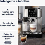 Máquina de Café Automática com Moinho DeLonghi Magnifica Start MilkECAM2200.80.SB - Prateada / Preta