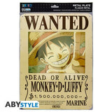 Placa De Metal One Piece - Luffy Wanted New World