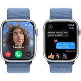 Apple Watch Series 9 GPS 45mm - Alumínio Prateado | Bracelete Loop Azul