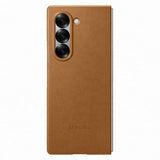 Capa Samsung em pele para Galaxy Z Fold6 - Castanha