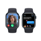 Apple Watch Series 9 GPS 41mm - Alumínio Meia-noite | Bracelete Desportiva Meia-noite - M/L