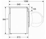 Máquina de Secar Bosch Serie 6 WQG233D0ES | 8 Kg | Condensação | A+++ | Branco