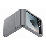 Capa Samsung em Pele para Galaxy ZFlip 6 - Cinza