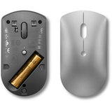 Rato Bluetooth Lenovo 600 Silent - Prateado