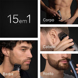 Aparador MultiGroom Braun Series 7 MGK7580 - 15 em 1 | Barba | Cabelo | Corpo