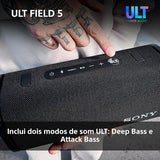 Coluna Portátil Bluetooth Sony Field 5 SRS-ULT50B - Preto