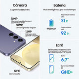 Samsung Galaxy S24 Plus 256GB - Amarelo Âmbar