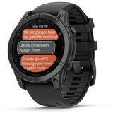 Relógio Desportivo Garmin Fenix E 47mm - Aço Prateado