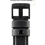 Bracelete Urban Armor Gear Apple Watch 42-44mm Couro Inox Preto
