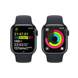 Apple Watch Series 9 GPS 41mm - Alumínio Meia-noite | Bracelete Desportiva Meia-noite - M/L