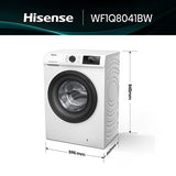 Máquina de Lavar Roupa Hisense WF1Q8041BW | 8 Kg | 1400 RPM | A | Branco