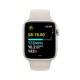 Apple Watch SE GPS 44mm - Alumínio Luz das estrelas | Bracelete Desportiva Luz das estrelas - M/L