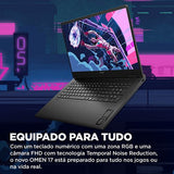 Computador Portátil Gaming Omen by HP 17-db0020np | 17,3'' | GeForce RTX 4060 | AMD Ryzen™ 9 8945HS | 32GB | 1TB SSD