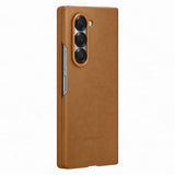 Capa Samsung em pele para Galaxy Z Fold6 - Castanha