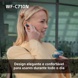 Auriculares Noise Cancelling True Wireless Bluetooth Sony WF-C710NW - Branco