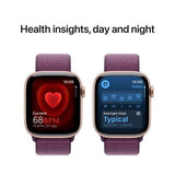 Apple Watch Series 10 GPS 42 mm | Alumínio Rosa Dourado | Bracelete Loop Desportiva Ameixa