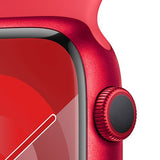 Apple Watch Series 9 GPS 45mm - Alumínio (Product) Red | Bracelete Desportiva (Product) Red - M/L