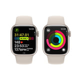 Apple Watch Series 9 GPS 41mm - Cellular - Alumínio Luz das estrelas | Bracelete Desportiva Luz das estrelas - S/M