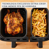 Air Fryer Moulinex Dual 5.2L + 3.1L EZ905D20 - Preto / Cinzento