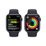 Apple Watch Series 9 GPS 45mm - Alumínio Meia-noite | Bracelete Desportiva Meia-noite - M/L