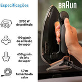 Ferro com caldeira Braun CareStyle 7 Pro IS7286BK - Preto