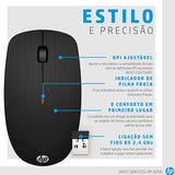 Rato Wireless HP X200 - Preto