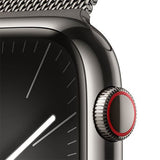 Apple Watch Series 9 GPS 45mm - Cellular - Aço Inoxidável Grafite | Bracelete Milanese Loop Grafite