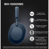 Auscultadores Noise Cancelling Bluetooth Sony WH-1000XM5L - Azul