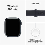 Apple Watch Series 9 GPS 45mm - Alumínio Meia-noite | Bracelete Desportiva Meia-noite - M/L